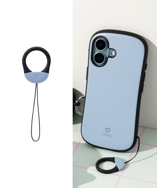 iFace(アイフェイス)の「iFace First Class カラビナリング ストラップ(キーホルダー・レディース・スモークピンク/ブラック/セージグリーン/グレイッシュブルー/ベージュ/ホワイト・FREE)」の5枚目の写真