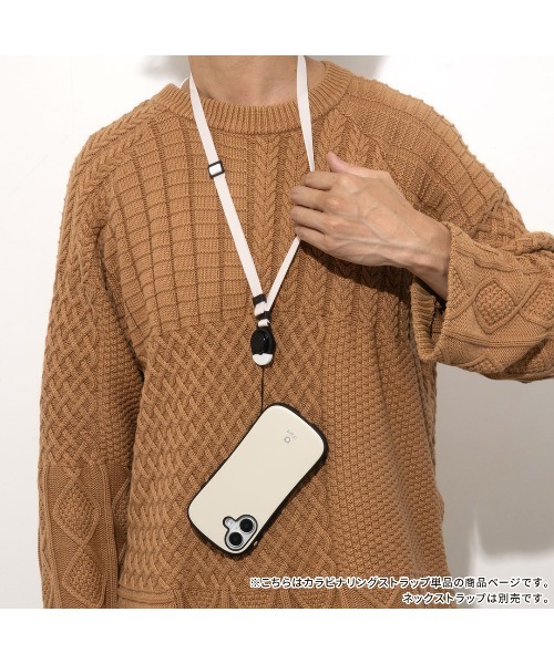 iFace(アイフェイス)の「iFace First Class カラビナリング ストラップ(キーホルダー・レディース・スモークピンク/ブラック/セージグリーン/グレイッシュブルー/ベージュ/ホワイト・FREE)」の10枚目の写真