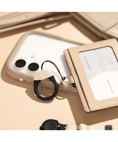 iFace(アイフェイス)の「iFace First Class カラビナリング ストラップ(キーホルダー・レディース・スモークピンク/ブラック/セージグリーン/グレイッシュブルー/ベージュ/ホワイト・FREE)」の16枚目の写真