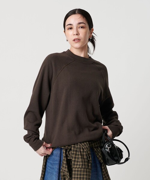 BEAUTY&YOUTH UNITED ARROWS（ビューティーアンドユースユナイテッドアローズ）の「コットン ラグランスリーブ スウェットプルオーバー（スウェット・レディース・ダークブラウン/ライトグレー/イエロー/レッド・FREE）」の8枚目の写真