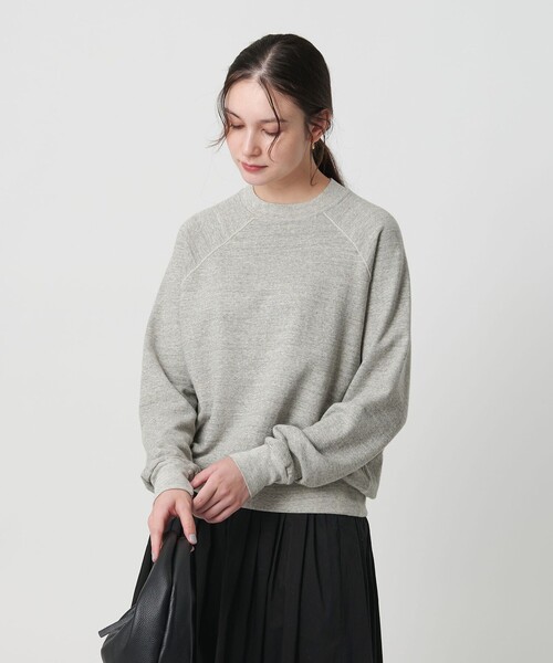 セール】コットン ラグランスリーブ スウェットプルオーバー