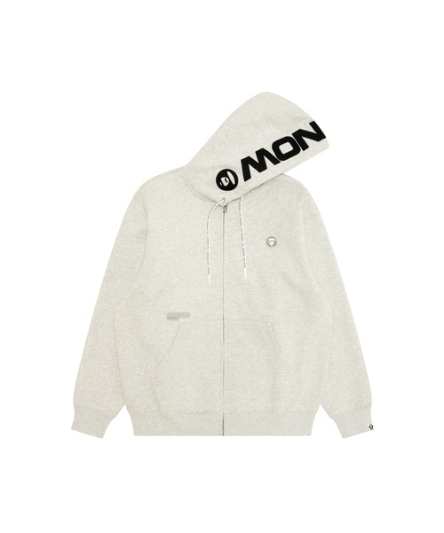 Aape 白フーディー(モール地) AAPE NOW ZIP UP HOODIE（パーカー）｜AAPE BY A BATHING APE（エー