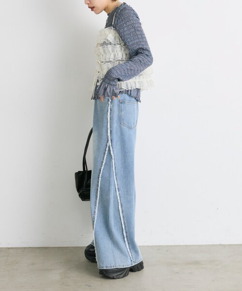 w closet（ダブルクローゼット）の「フリルビスチェキャミ（シャツ/ブラウス・レディース・レッド/アイボリー/グリーン・FREE）」の14枚目の写真