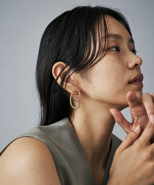 Jouete ゴールド サークルピアス Jouete｜[サークルピアス] ワンストローク | Rakuten Fashion