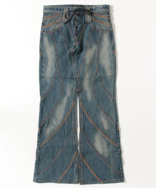 パンツ ISHII dejipants Yasuyuki Ishii/ヤスユキイシイ/Circles Lace Up Pants（デニムパンツ
