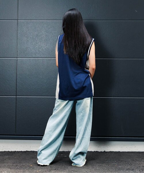 algy（アルジー）の「ダメージデニムパンツ（デニムパンツ・キッズ・サックスブルー/ブラック・XX-SMALL/X-SMALL/MEDIUM/SMALL）」の8枚目の写真