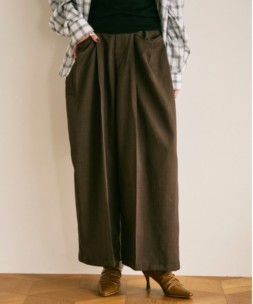 セール】Side pocket two tuck pants/ サイドポケットツータックパンツ
