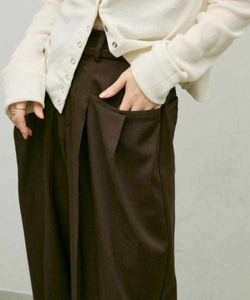 Side pocket two tuck pants/ サイドポケットツータックパンツ