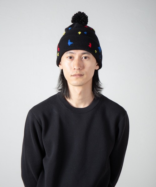 Paint Embroidery Knit Cap / ペイント風刺繍ニットキャップ（ニット