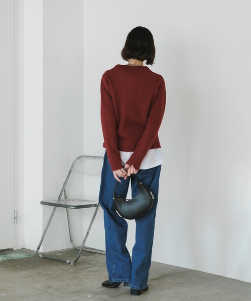 U.S. POLO ASSN.(ユーエスポロアッスン)の「U.S. POLO ASSN./ユーエスポロアッスン モヘア風 襟付きニットポロ 冬服(ニット/セーター・レディース・ネイビー/レッド/アイボリー・M/S)」の19枚目の写真
