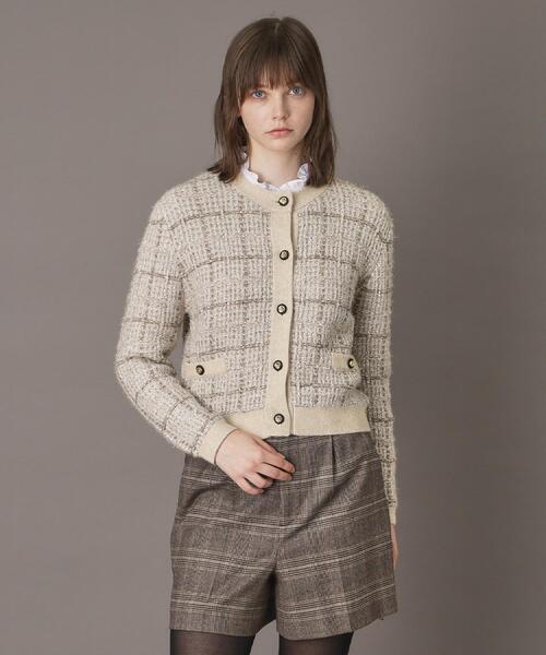 DRESSTERIOR（ドレステリア）の「【otonaMUSE 11月号掲載】ツイードニットカーディガン（カーディガン/ボレロ・レディース・ベージュ系1/ブラック系1・36/34/38）」の3枚目の写真