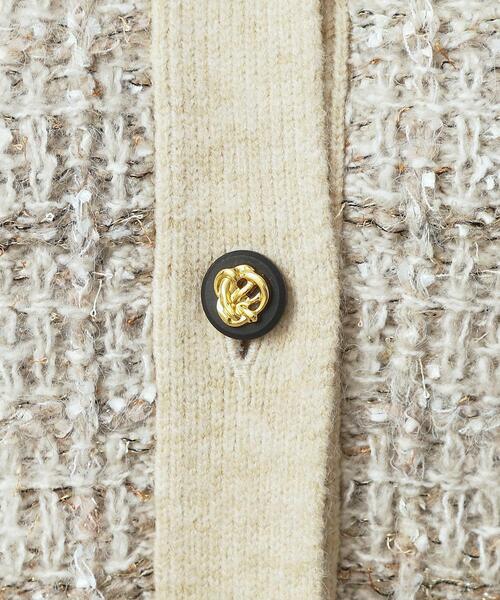 DRESSTERIOR（ドレステリア）の「【otonaMUSE 11月号掲載】ツイードニットカーディガン（カーディガン/ボレロ・レディース・ベージュ系1/ブラック系1・36/34/38）」の6枚目の写真