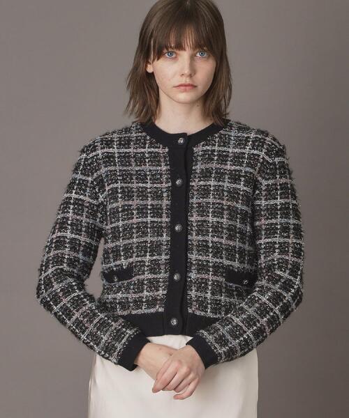 DRESSTERIOR（ドレステリア）の「【otonaMUSE 11月号掲載】ツイードニットカーディガン（カーディガン/ボレロ・レディース・ベージュ系1/ブラック系1・36/34/38）」の7枚目の写真