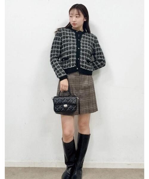 DRESSTERIOR（ドレステリア）の「【otonaMUSE 11月号掲載】ツイードニットカーディガン（カーディガン/ボレロ・レディース・ベージュ系1/ブラック系1・36/34/38）」の16枚目の写真