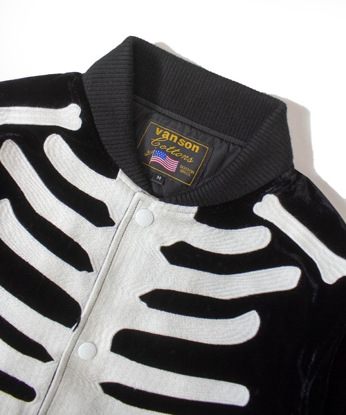VANSON（ヴァンソン）の「VANSON/RITZ-SKELTON BONES-Velours JK（その他アウター・メンズ・ホワイト/ブラック・XL/M/L）」の16枚目の写真