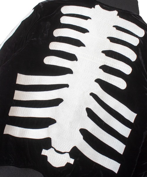 VANSON（ヴァンソン）の「VANSON/RITZ-SKELTON BONES-Velours JK（その他アウター・メンズ・ホワイト/ブラック・XL/M/L）」の4枚目の写真