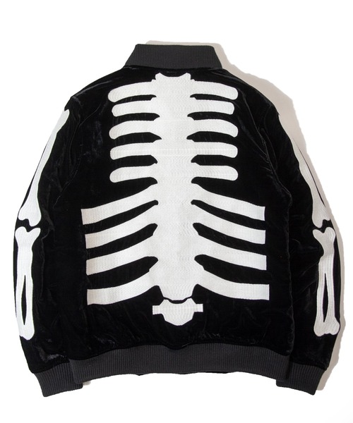 VANSON（ヴァンソン）の「VANSON/RITZ-SKELTON BONES-Velours JK（その他アウター・メンズ・ホワイト/ブラック・XL/M/L）」の12枚目の写真
