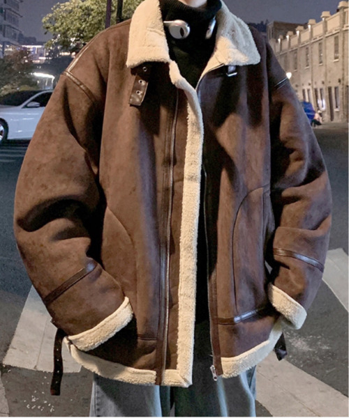 セール】【neos 】ルーズシルエット フェイクムートン 裏ボア ベルト