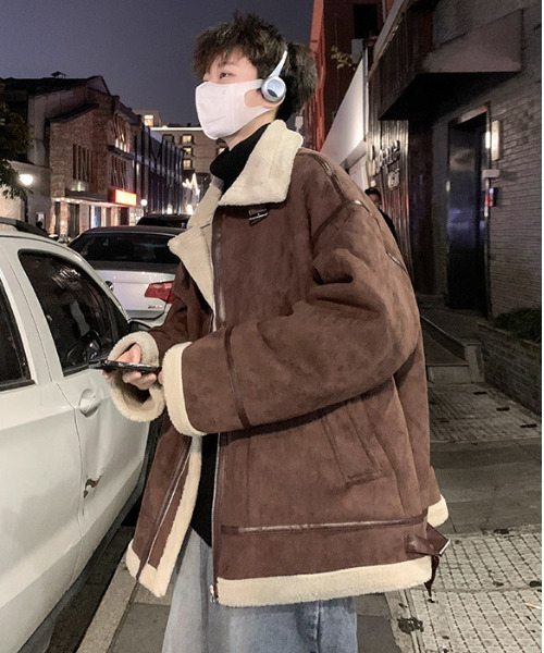 セール】【neos 】ルーズシルエット フェイクムートン 裏ボア ベルト