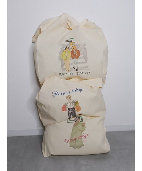 Katrin TOKYO(カトリーントーキョー)の「big marche tote bag(トートバッグ・レディース・ブルー系その他/グリーン系その他・FREE)」の2枚目の写真
