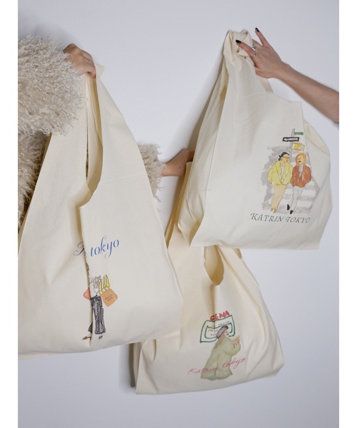 Katrin TOKYO(カトリーントーキョー)の「big marche tote bag(トートバッグ・レディース・ブルー系その他/グリーン系その他・FREE)」の12枚目の写真