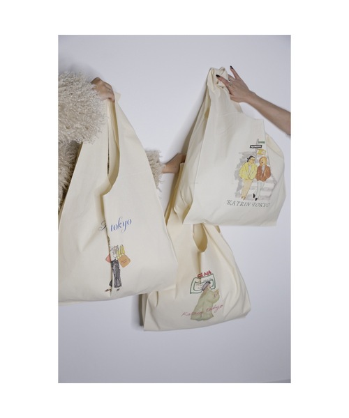 Katrin TOKYO(カトリーントーキョー)の「big marche tote bag(トートバッグ・レディース・ブルー系その他/グリーン系その他・FREE)」の13枚目の写真