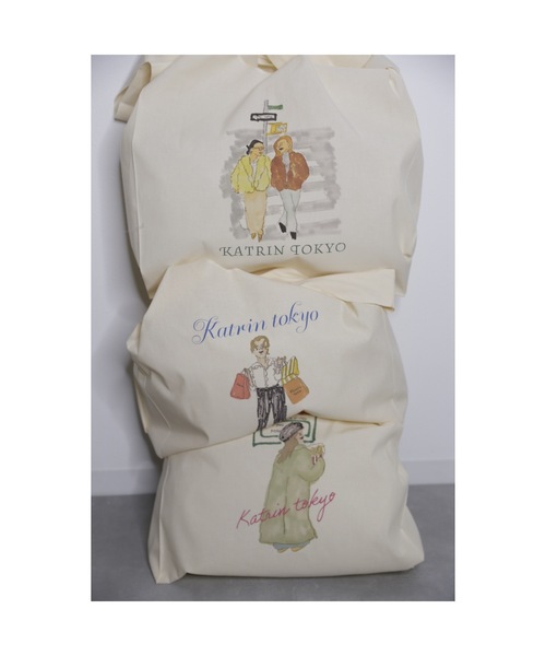 Katrin TOKYO(カトリーントーキョー)の「big marche tote bag(トートバッグ・レディース・ブルー系その他/グリーン系その他・FREE)」の6枚目の写真