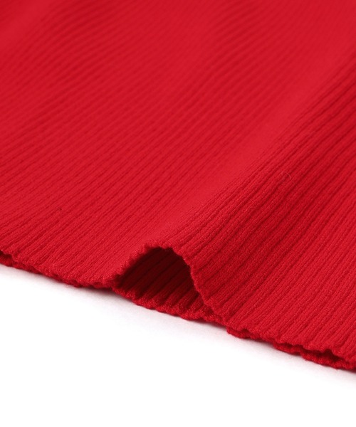 ADAM ET ROPE'（アダムエロペ）の「【WEB限定】エコベロVネックカーディガン（カーディガン/ボレロ・レディース・ブラック/オフホワイト/チャコールグレー/レッド・FREE）」の12枚目の写真