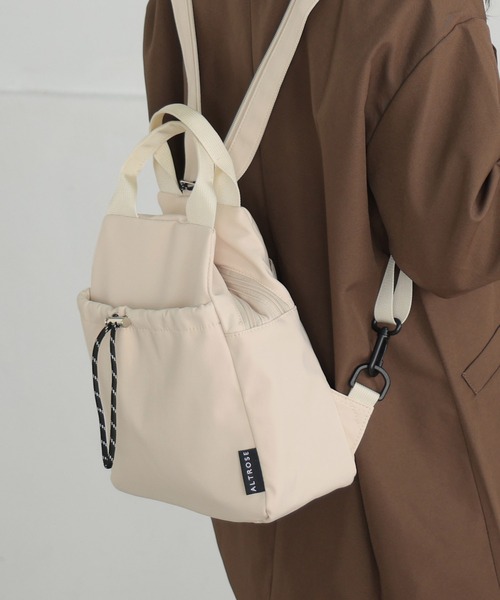 ALTROSE（アルトローズ）の「2way ボディバッグ リュック ナイロン レオパード ヒョウ柄 フォックス（バックパック/リュック・レディース・レオパード/ブラック/アイボリー/ブラック系9/グレー・FREE）」の2枚目の写真