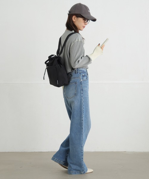 ALTROSE（アルトローズ）の「2way ボディバッグ リュック ナイロン レオパード ヒョウ柄 フォックス（バックパック/リュック・レディース・レオパード/ブラック/アイボリー/ブラック系9/グレー・FREE）」の18枚目の写真