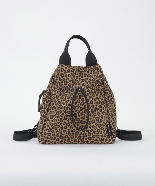 セール】2way ボディバッグ リュック ナイロン レオパード ヒョウ柄