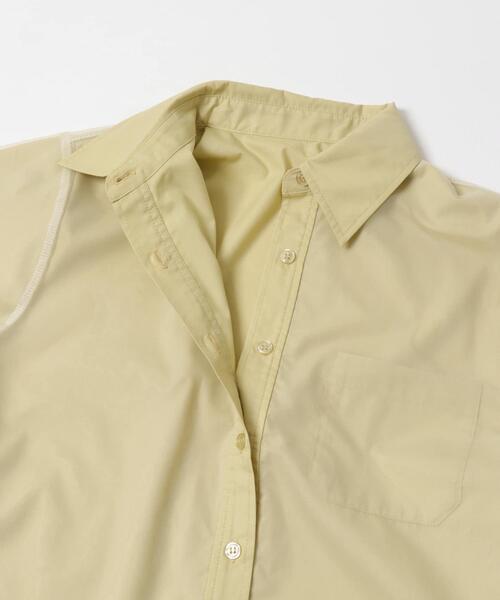 KBF（ケイビーエフ）の「チュールレイヤードショートシャツ（シャツ/ブラウス・レディース・アイボリー/グレー系その他/ライトカーキ・ONE）」の21枚目の写真