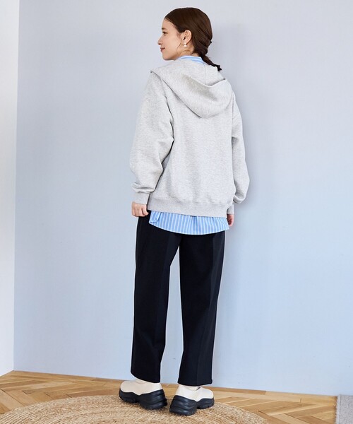 coen(コーエン)の「CVCダンボールジップパーカー(パーカー・レディース・オフホワイト/ブラウン/ライトグレー/ブラック・M/L)」の22枚目の写真