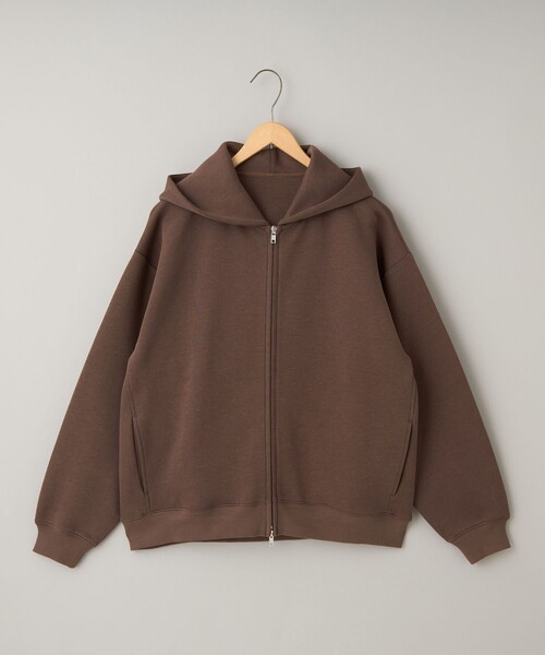 coen(コーエン)の「CVCダンボールジップパーカー(パーカー・レディース・オフホワイト/ブラウン/ライトグレー/ブラック・M/L)」の12枚目の写真