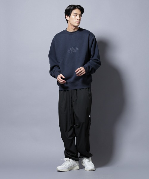 NJ/CLUB」裏起毛 ジャージークルーネックスウェット（スウェット