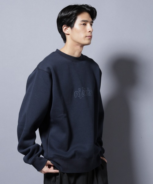 【定価30,800円】 新品 ラッセルノ クルーネックスウェット　黒 NJ/CLUB」裏起毛 ジャージークルーネックスウェット（スウェット