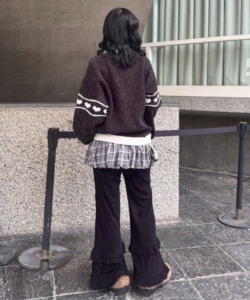 Candy Stripper(キャンディストリッパー)の「RABBIT KNIT TRACK ジャケット(その他アウター・レディース・ブラック/アイボリー/ピンク・FREE)」の15枚目の写真