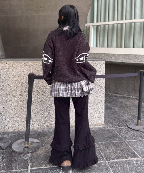 Candy Stripper(キャンディストリッパー)の「RABBIT KNIT TRACK ジャケット(その他アウター・レディース・ブラック/アイボリー/ピンク・FREE)」の16枚目の写真