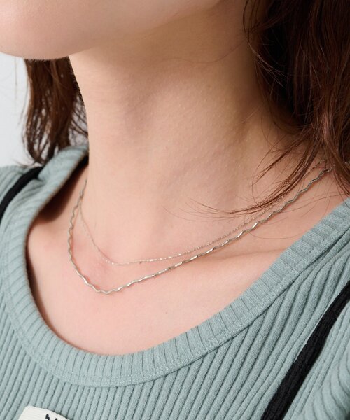 Kastane（カスタネ）の「【fiw.】レイヤードネックレス（ネックレス・レディース・シルバー/ゴールド・FREE）」の2枚目の写真