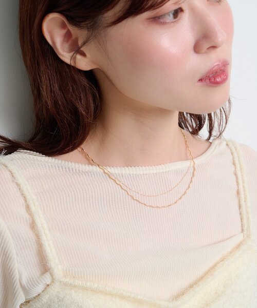 Kastane（カスタネ）の「【fiw.】レイヤードネックレス（ネックレス・レディース・シルバー/ゴールド・FREE）」の3枚目の写真