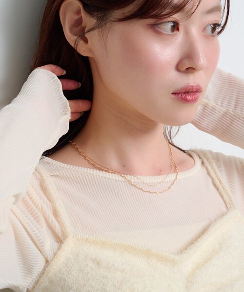 Kastane（カスタネ）の「【fiw.】レイヤードネックレス（ネックレス・レディース・シルバー/ゴールド・FREE）」の4枚目の写真