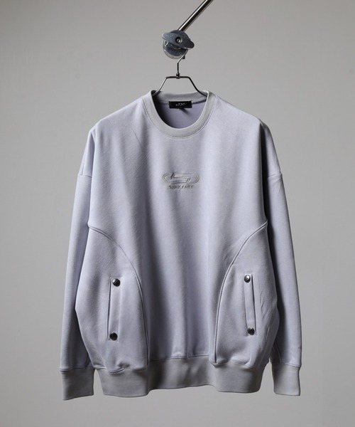 UNDERCOVER HAZARD ロゴ トレーナー グレー セール】RE730 パイピングトレーナー ポケット付き（スウェット