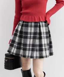 RANDA（ランダ）の「タックフレアミニスカート（スカート）」