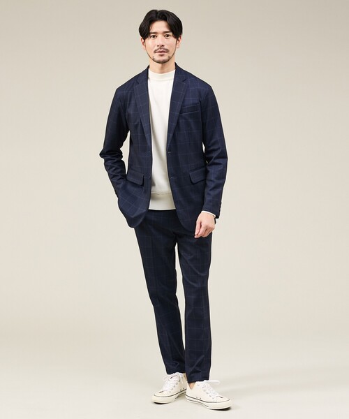 ABAHOUSE GRAY(アバハウスグレイ)の「【カシミヤタッチ】ハイゲージ モックネック ニット(ニット/セーター・メンズ・ホワイト/ブラウン/グリーン/ブルー/ブラック・46/48/50)」の6枚目の写真