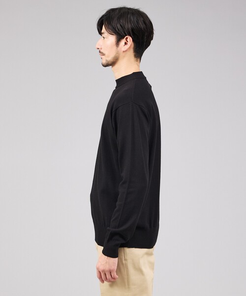 ABAHOUSE GRAY(アバハウスグレイ)の「【カシミヤタッチ】ハイゲージ モックネック ニット(ニット/セーター・メンズ・ホワイト/ブラウン/グリーン/ブルー/ブラック・46/48/50)」の7枚目の写真