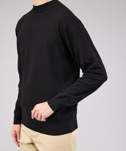 ABAHOUSE GRAY(アバハウスグレイ)の「【カシミヤタッチ】ハイゲージ モックネック ニット(ニット/セーター・メンズ・ホワイト/ブラウン/グリーン/ブルー/ブラック・46/48/50)」の10枚目の写真