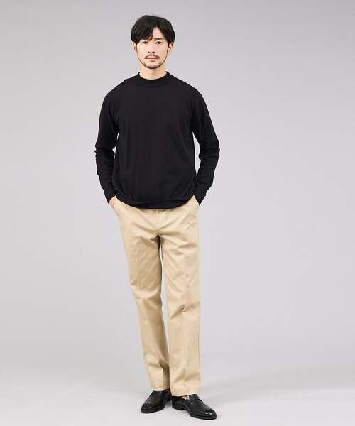 ABAHOUSE GRAY(アバハウスグレイ)の「【カシミヤタッチ】ハイゲージ モックネック ニット(ニット/セーター・メンズ・ホワイト/ブラウン/グリーン/ブルー/ブラック・46/48/50)」の12枚目の写真