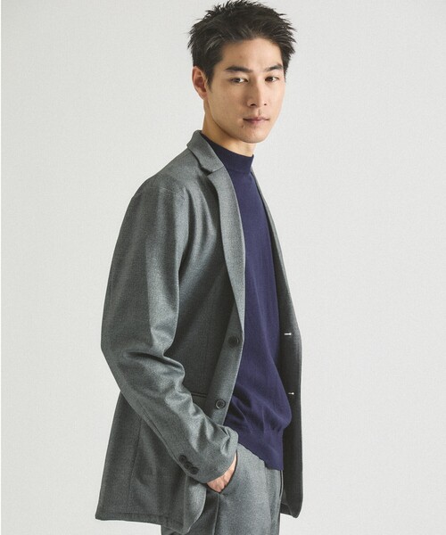 ABAHOUSE GRAY(アバハウスグレイ)の「【カシミヤタッチ】ハイゲージ モックネック ニット(ニット/セーター・メンズ・ホワイト/ブラウン/グリーン/ブルー/ブラック・46/48/50)」の14枚目の写真