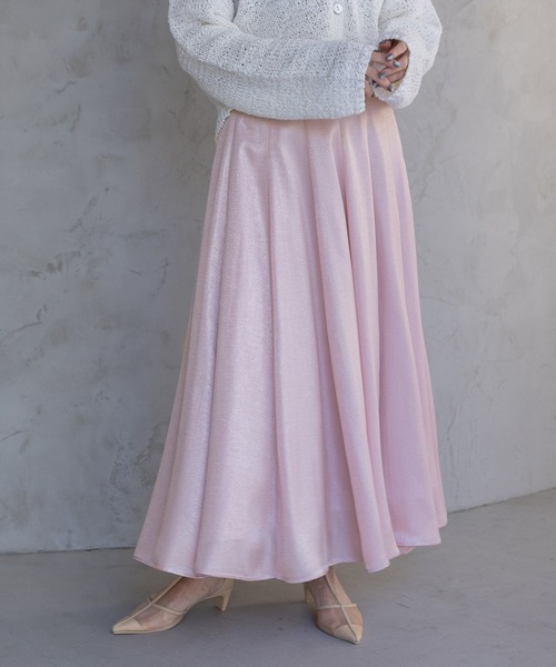 A part by（アパートバイ）の「ハクプリントキリカエフレアスカート（スカート・レディース・ブラック/アイボリー/グレー/ライトピンク・SMALL/MEDIUM）」の4枚目の写真