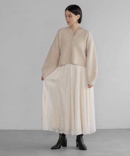 A part by（アパートバイ）の「ハクプリントキリカエフレアスカート（スカート・レディース・ブラック/アイボリー/グレー/ライトピンク・SMALL/MEDIUM）」の5枚目の写真